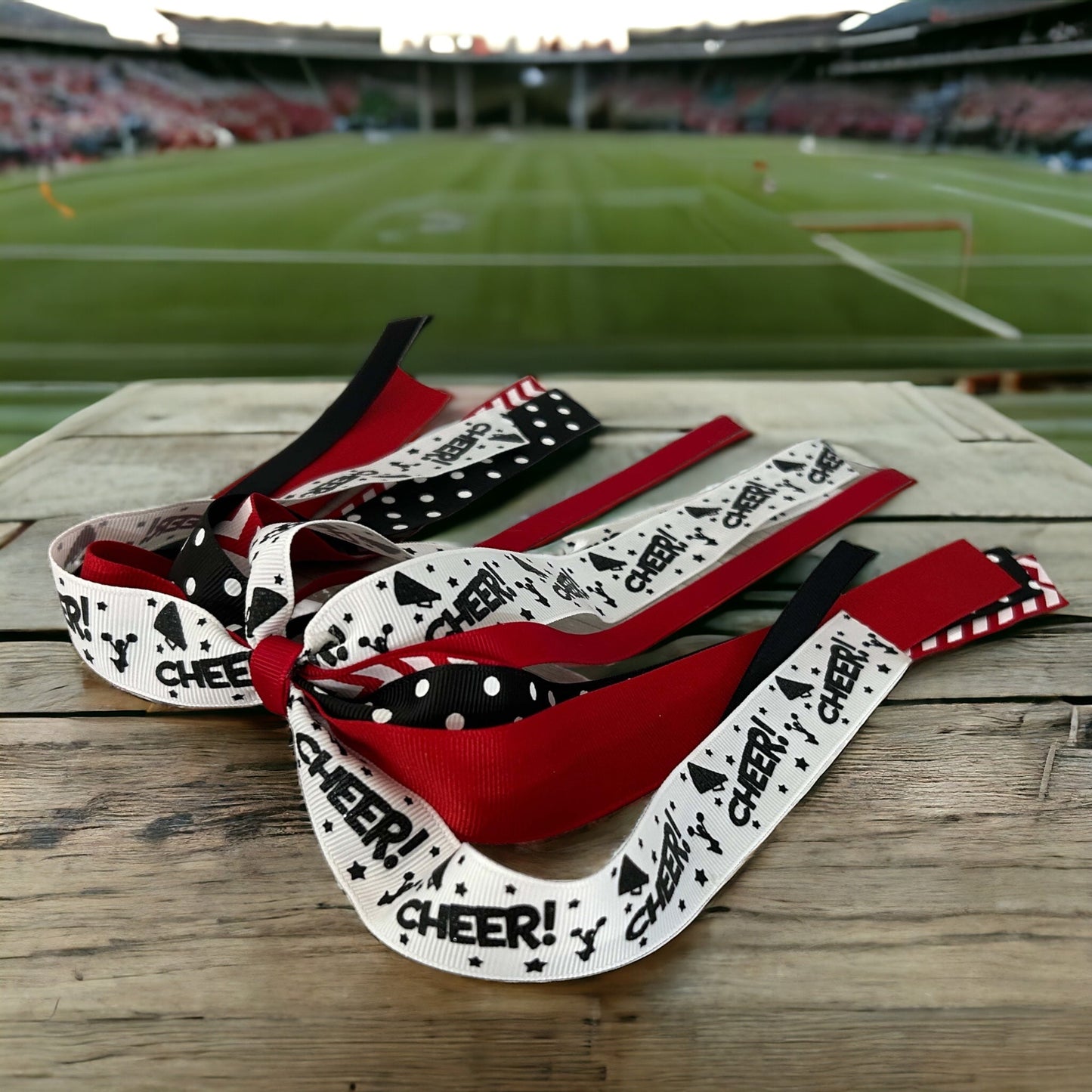 Soccer Ponytail Streamer Bow for Girls Team