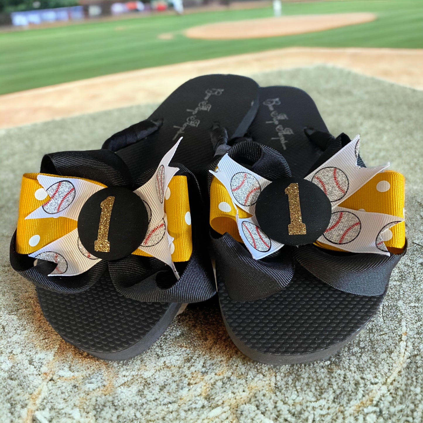 Choose your Colors Cheer or Sport Bow Flip Flops