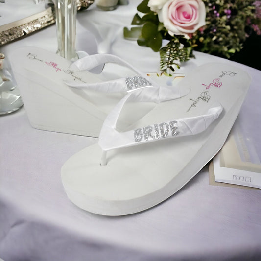 Choose Heel & Colors Glitter Bride Flip Flops