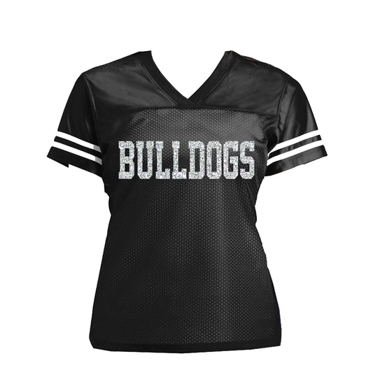 Bulldogs Glitter Team Name Football Jersey - Personalize with Your School