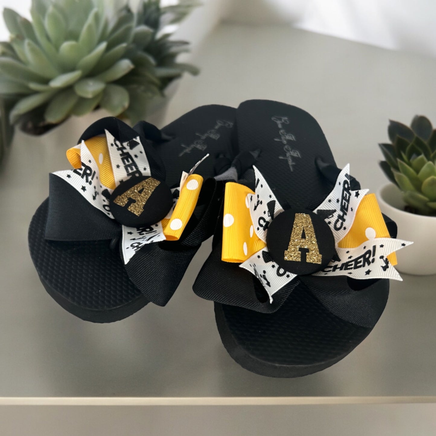 Choose your Colors Cheer or Sport Bow Flip Flops