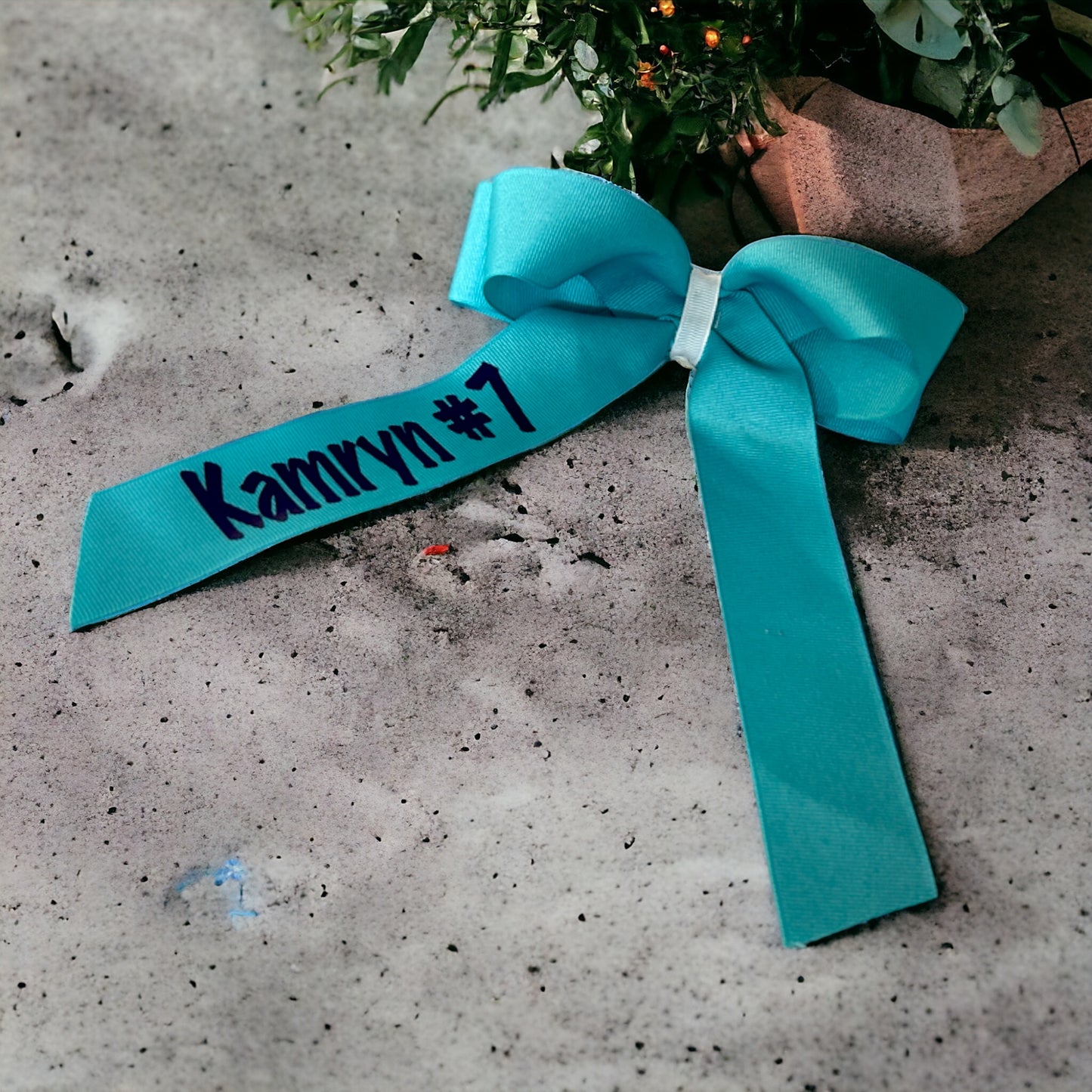 Cheer Bow with Name, Match Team School Colors