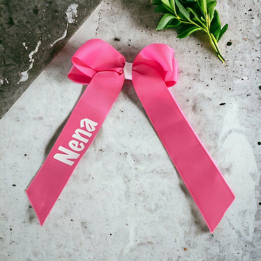 Customizable Cheer Hair Bow, Hot Pink or Choose your Colors