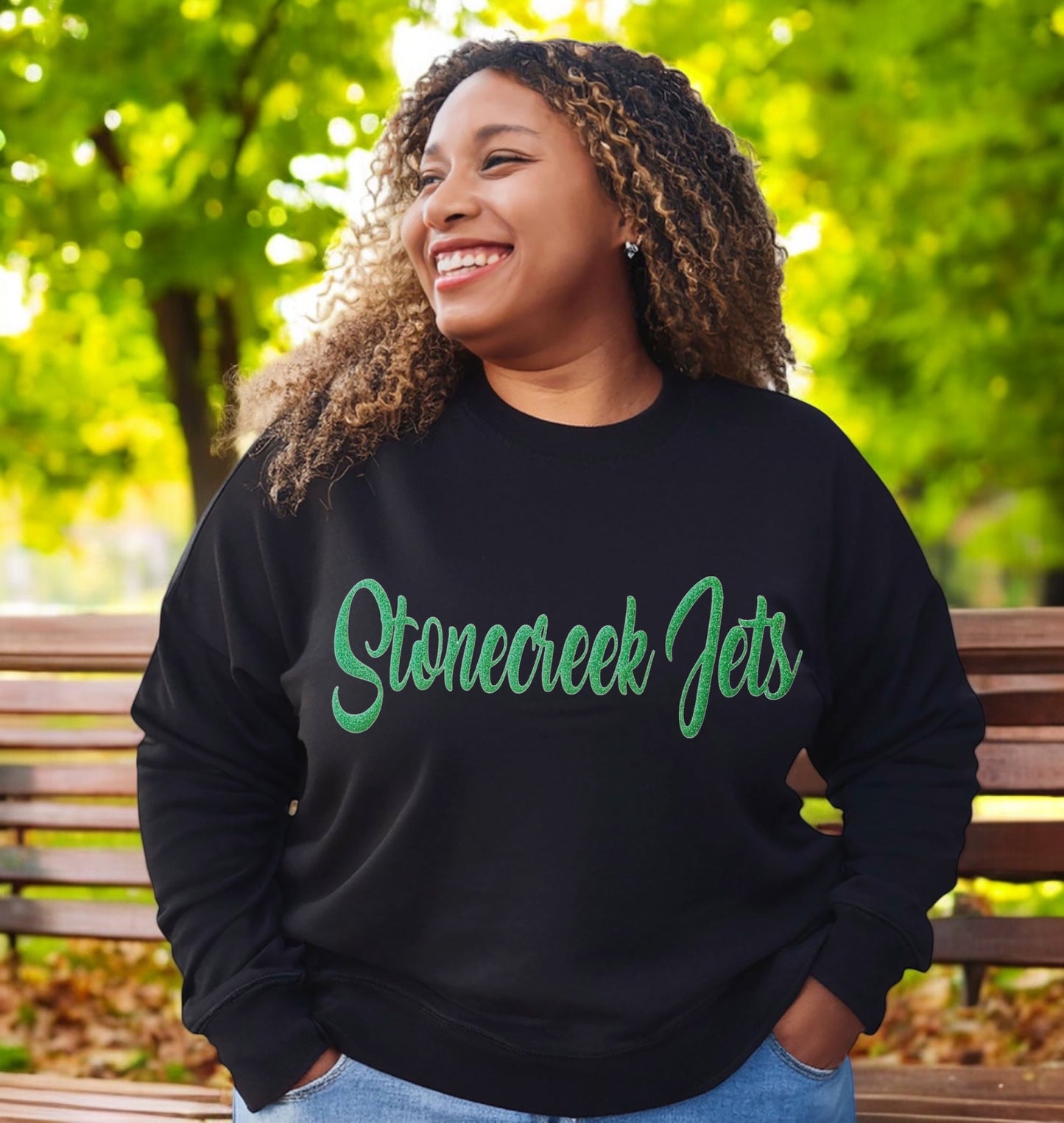 Cardinals or Your Team Name Glitter Sweatshirt, Customizable & Personalized Pullover, Black Red and More Colors