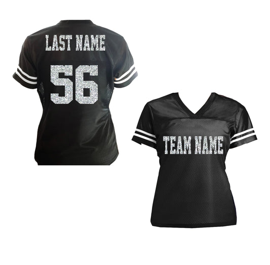 Personalized Glitter Jersey with Team, Player and Number