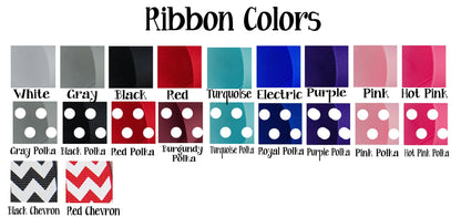 White & Red Polka Dot Bow Flip Flops - Choose Your Ribbon Color