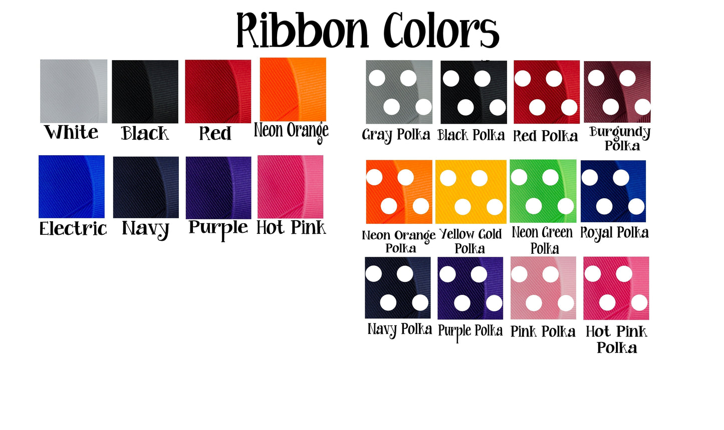 Match Team Color Football Glitter Hair Bow