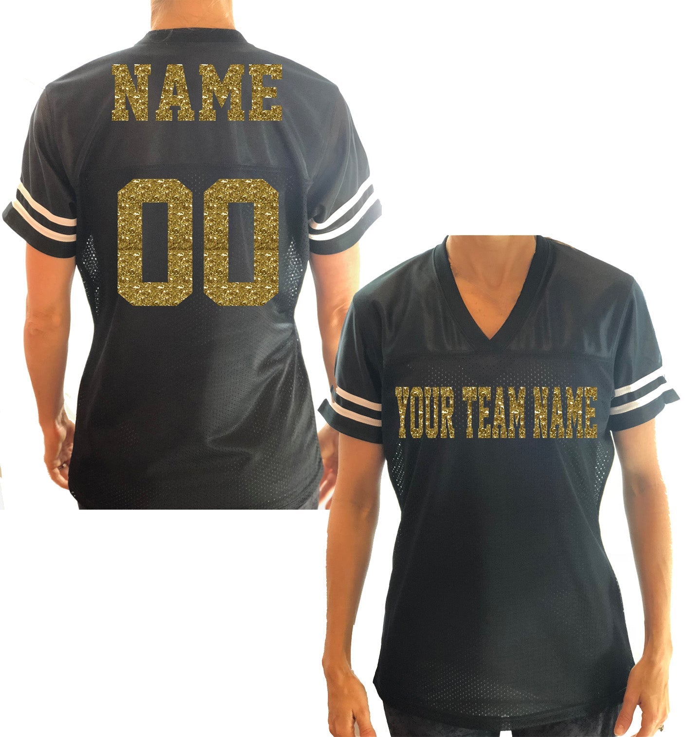 Customizable Glitter Jersey with Team, Player and Number