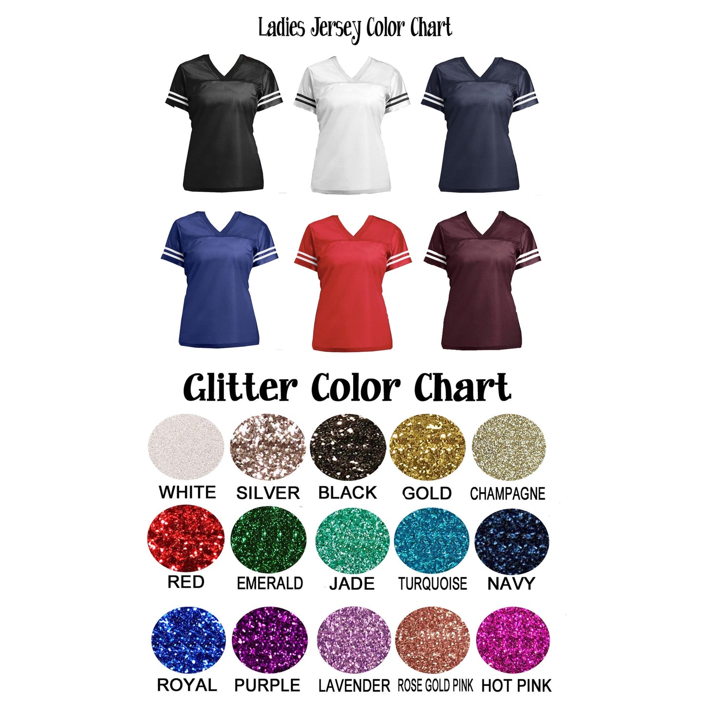 Glitter Personalized Football Jersey Shirt for Ladies and Moms