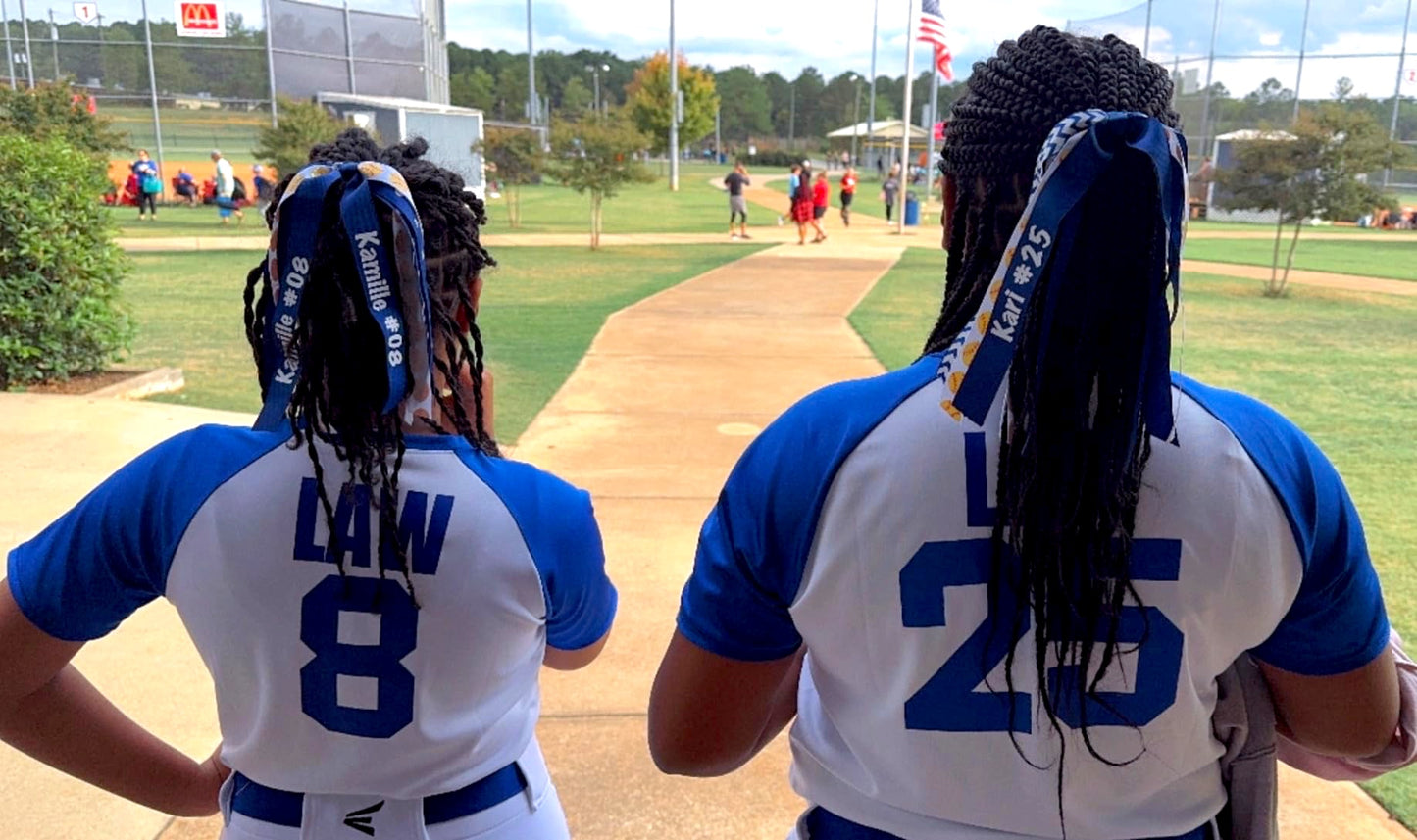 Softball Personalized Ponytail Bow - Match Team Colors