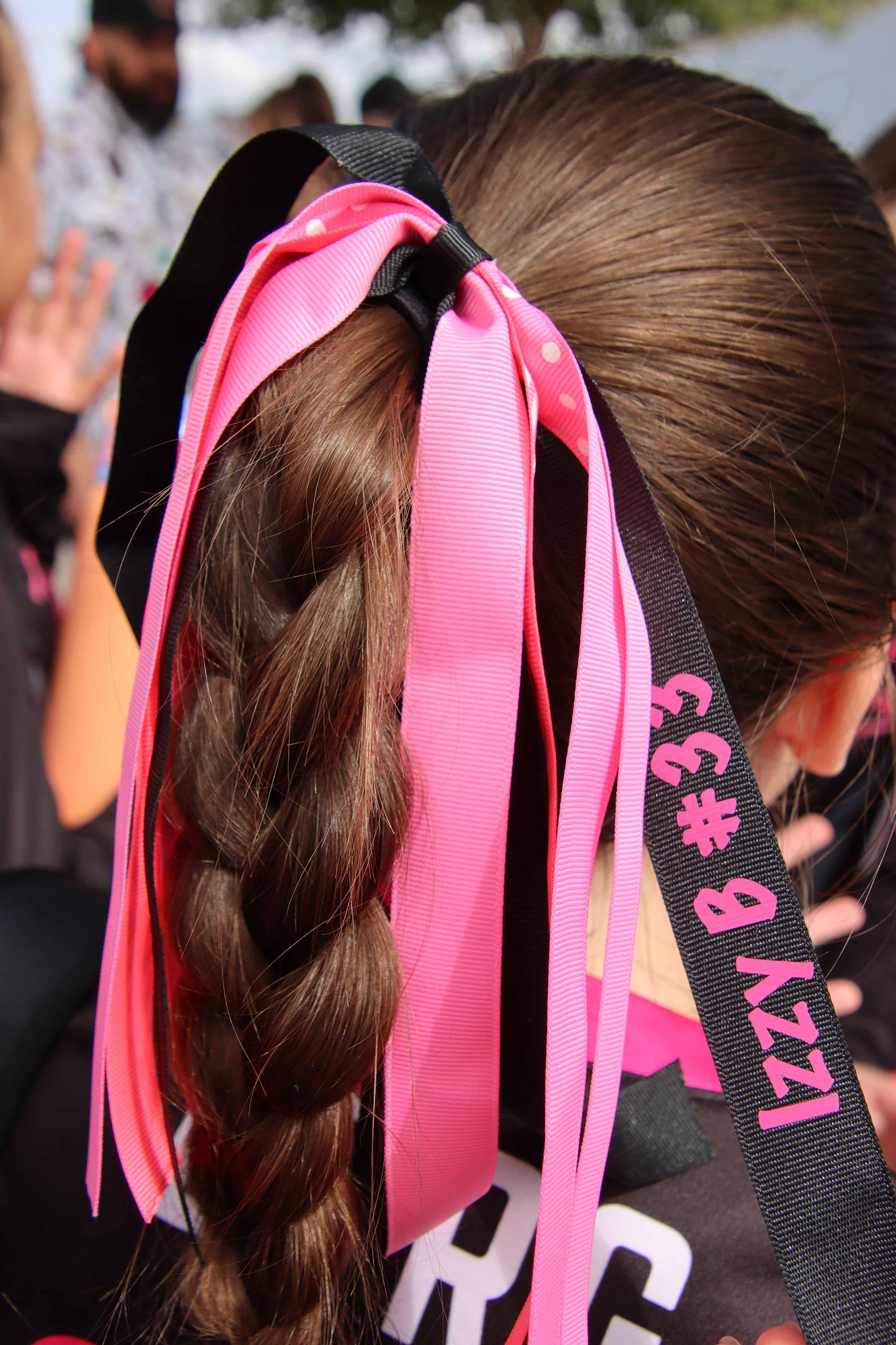 Design your Colors Ponytail Hair Ribbons with Personalized Name