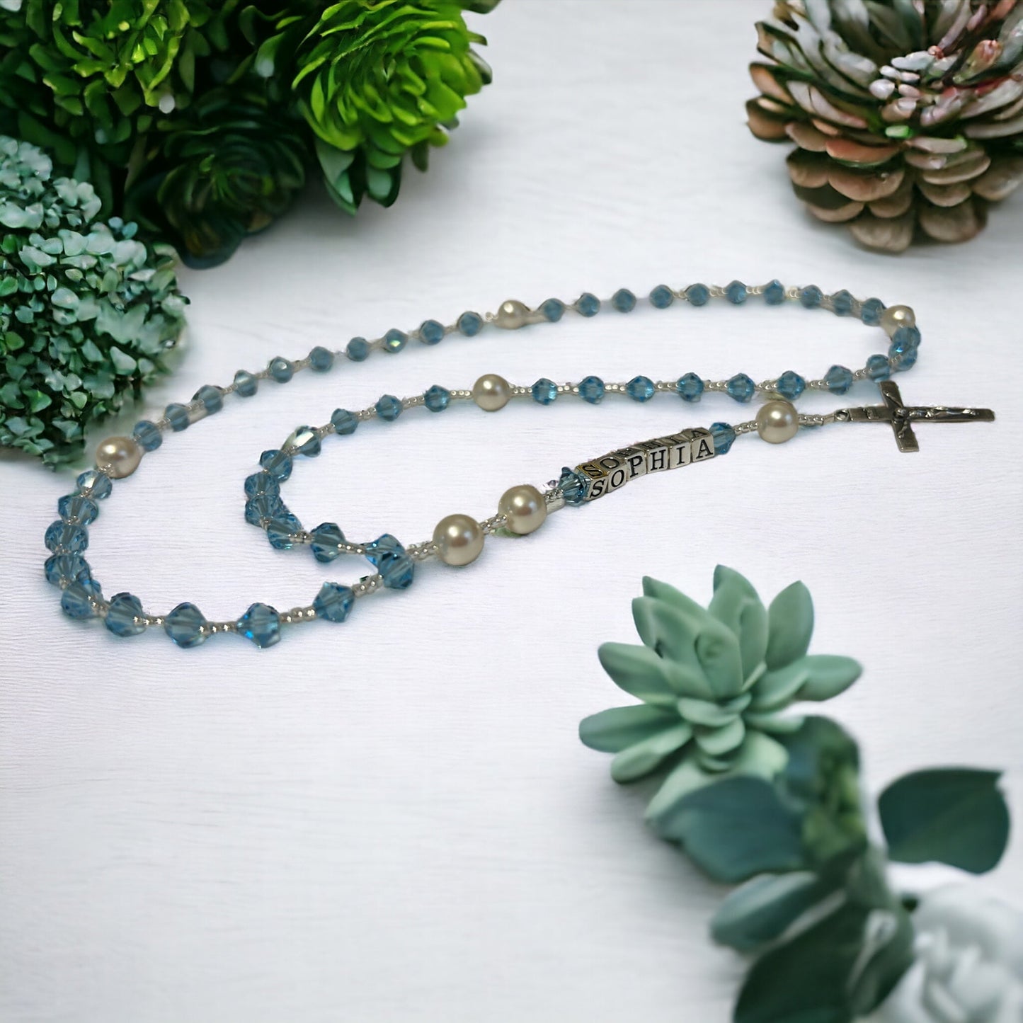 Design your Crystal Rosary with Name