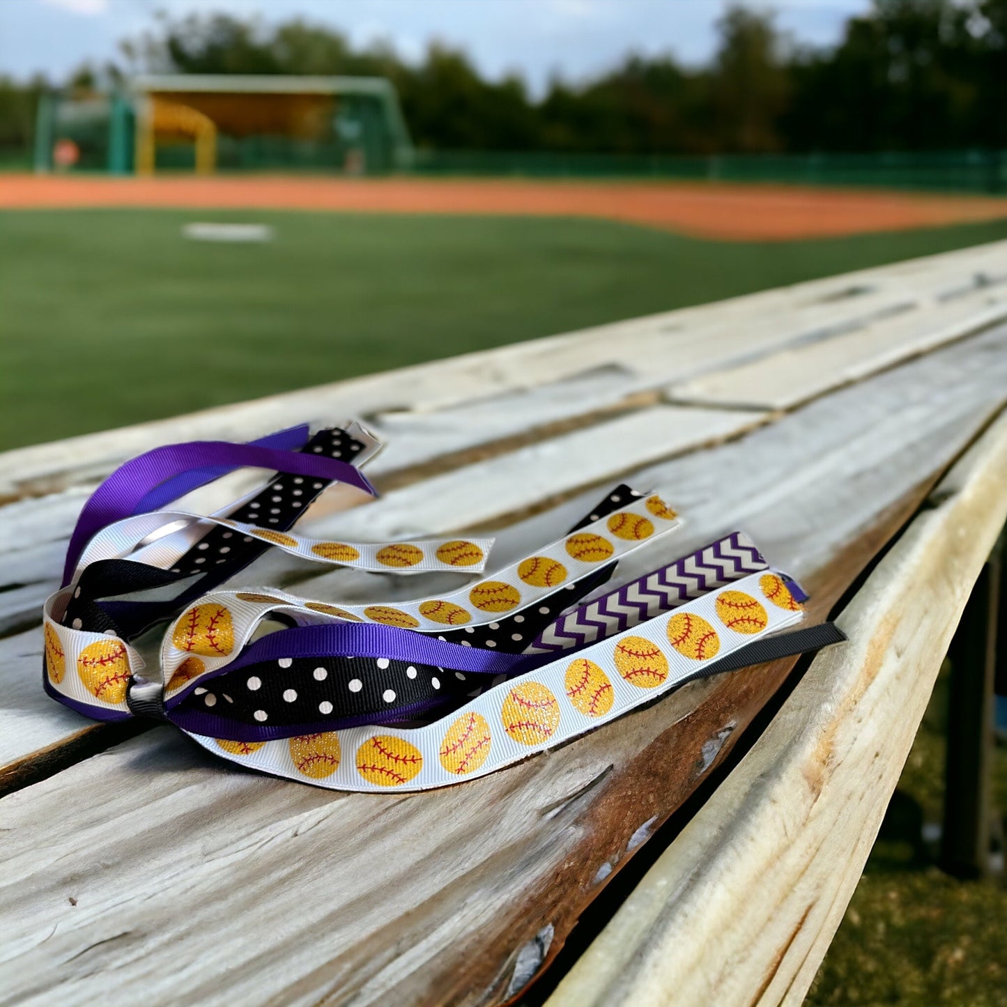 Soccer Ponytail Streamer Bow for Girls Team