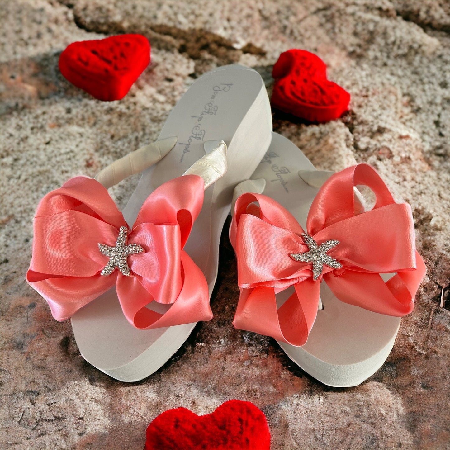 Customize Your Satin Bow Flip Flops with Rhinestone Embellishment