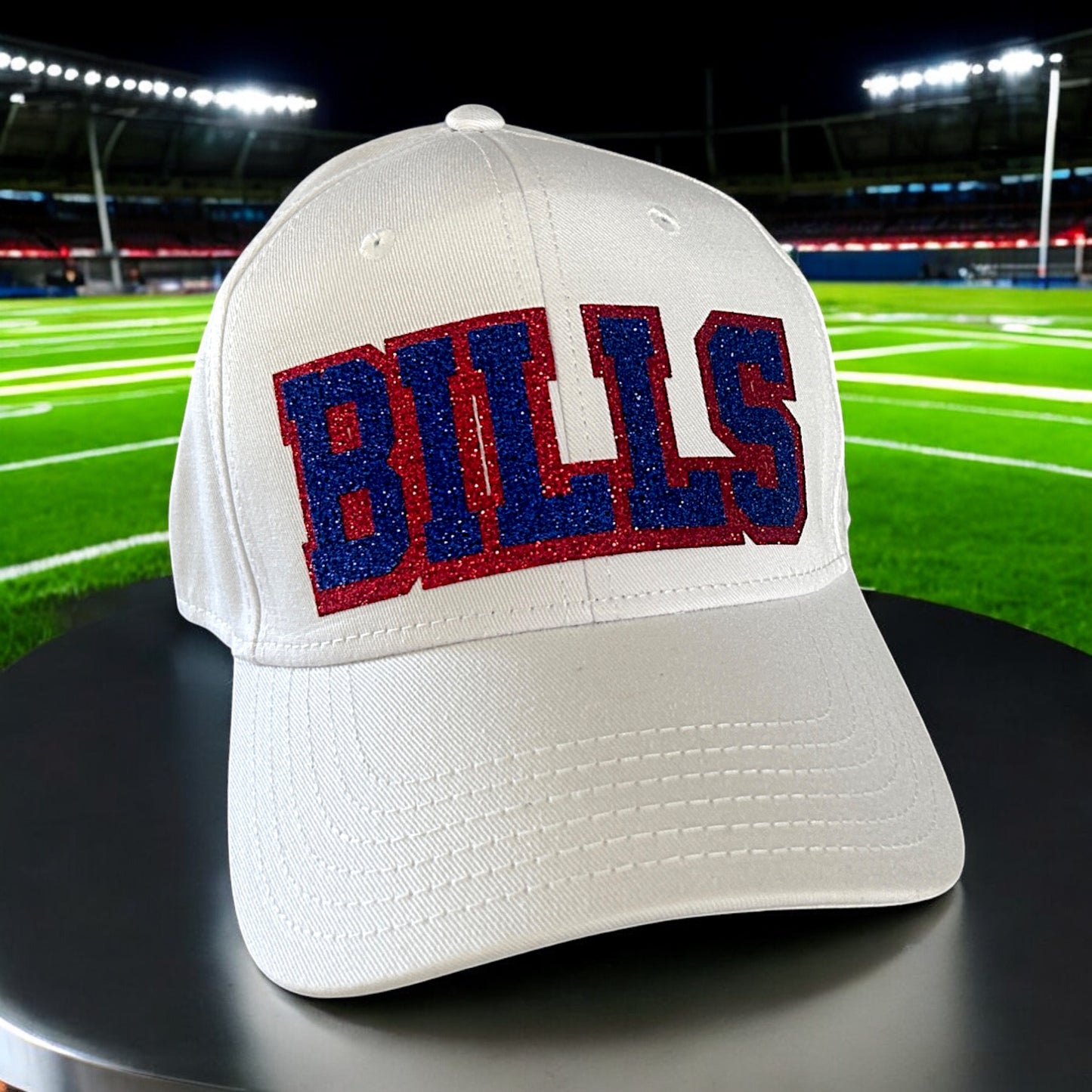 Bills Glitter Hat, Women's Cap for Buffalo Bills Red Blue White