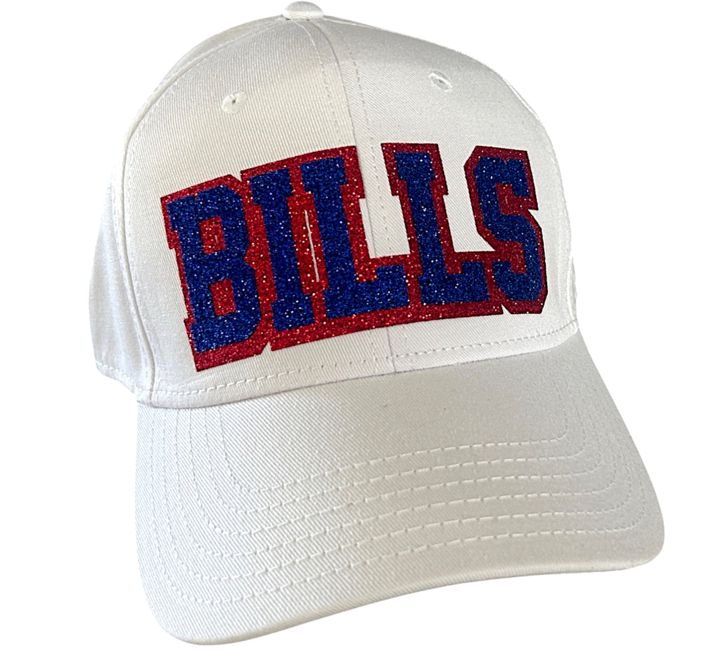 Bills Glitter Hat, Women's Cap for Buffalo Bills Red Blue White