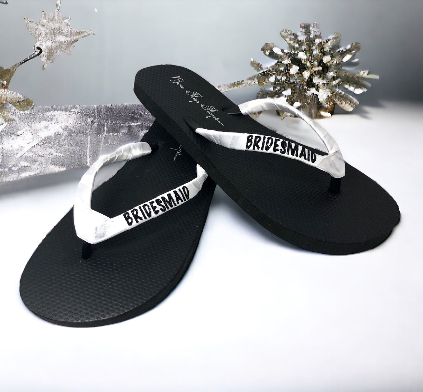 Bride's Mom Flip Flops, Choose your Wedding Title & Colors