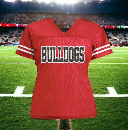 Glitter Personalized Football Jersey Shirt for Ladies and Moms