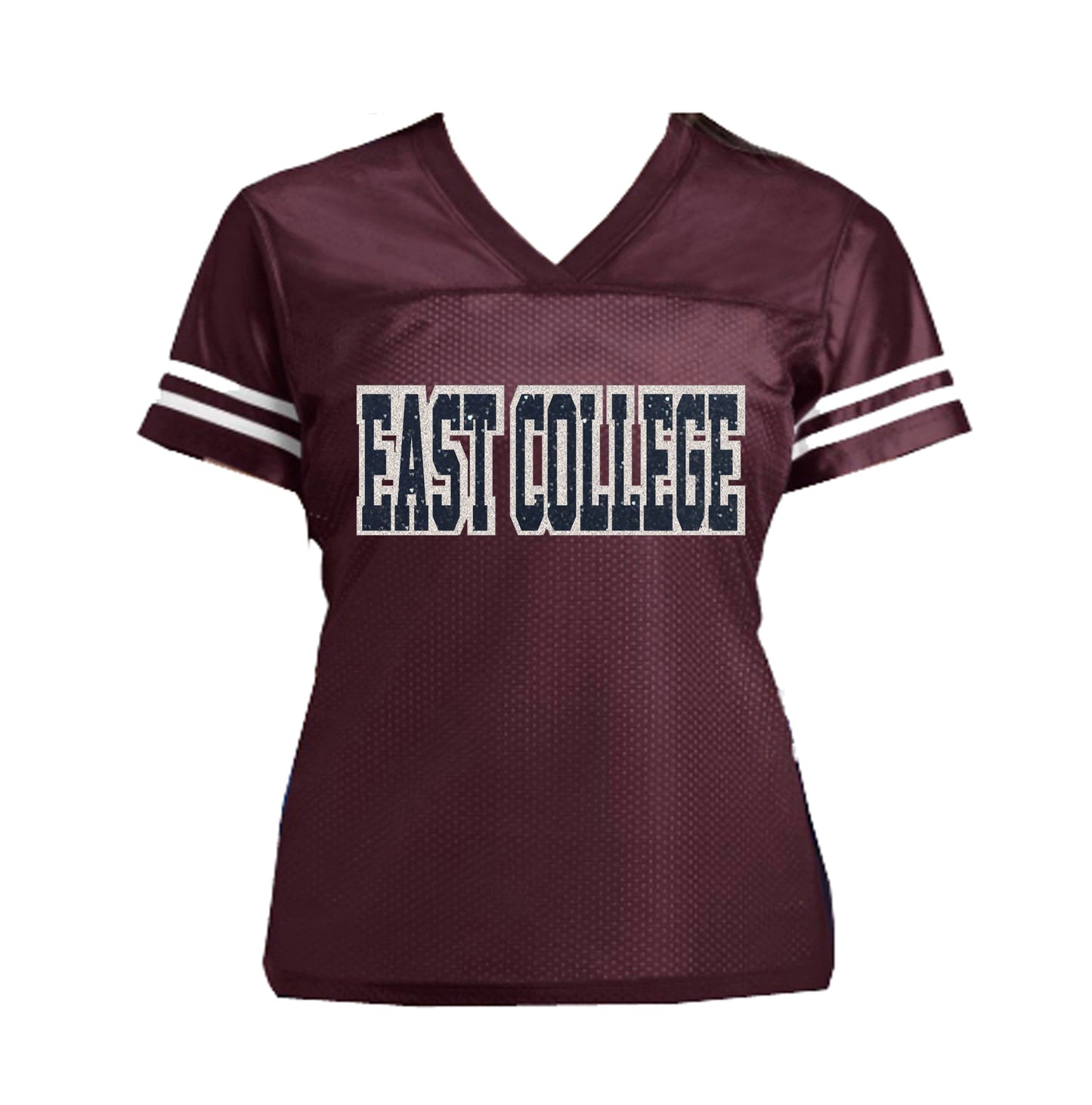 Glittery Football Sports Jersey with Custom Team Name