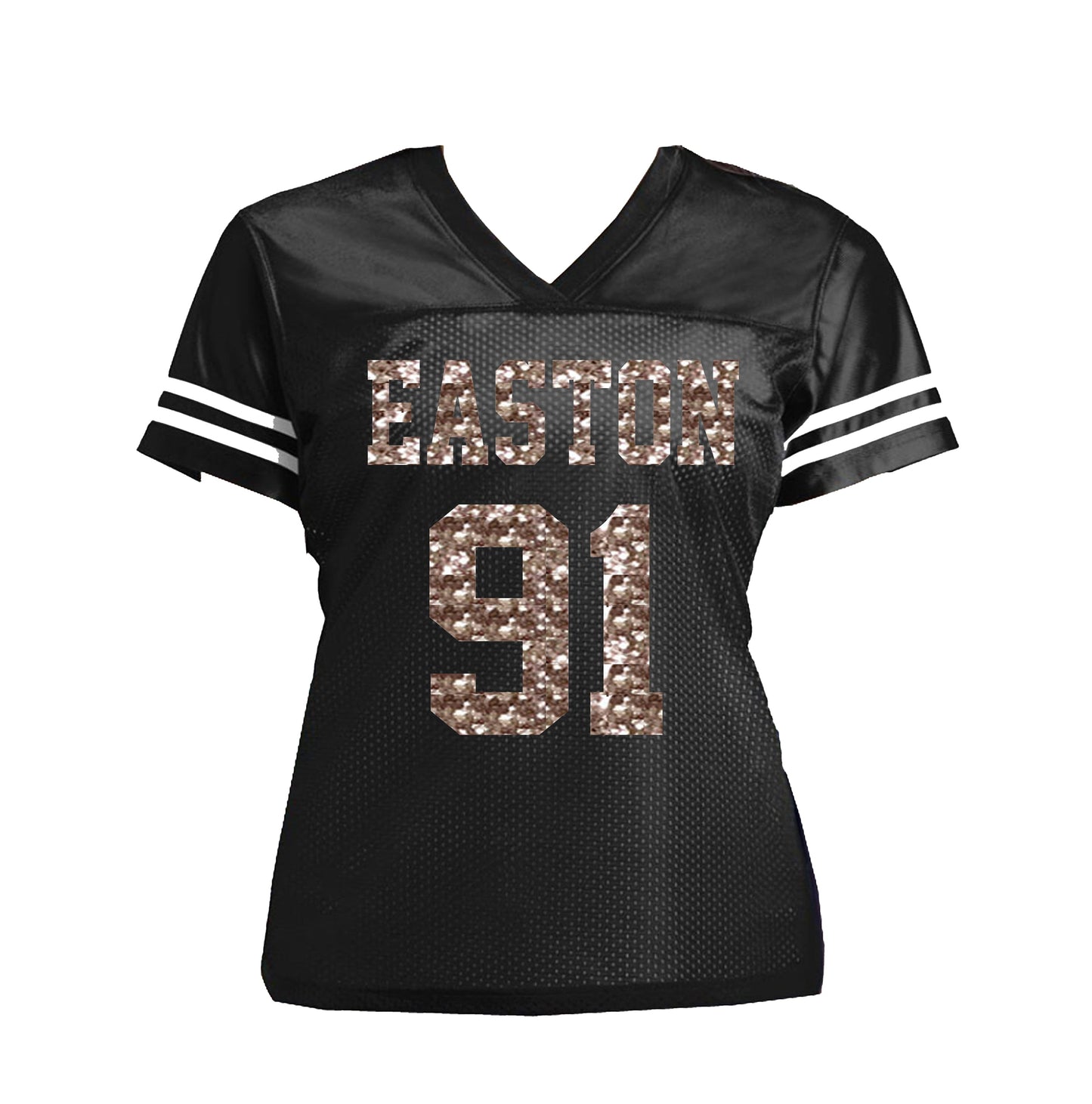 Glitter Football Women's Mom Jersey with School Team Name, Gladiators