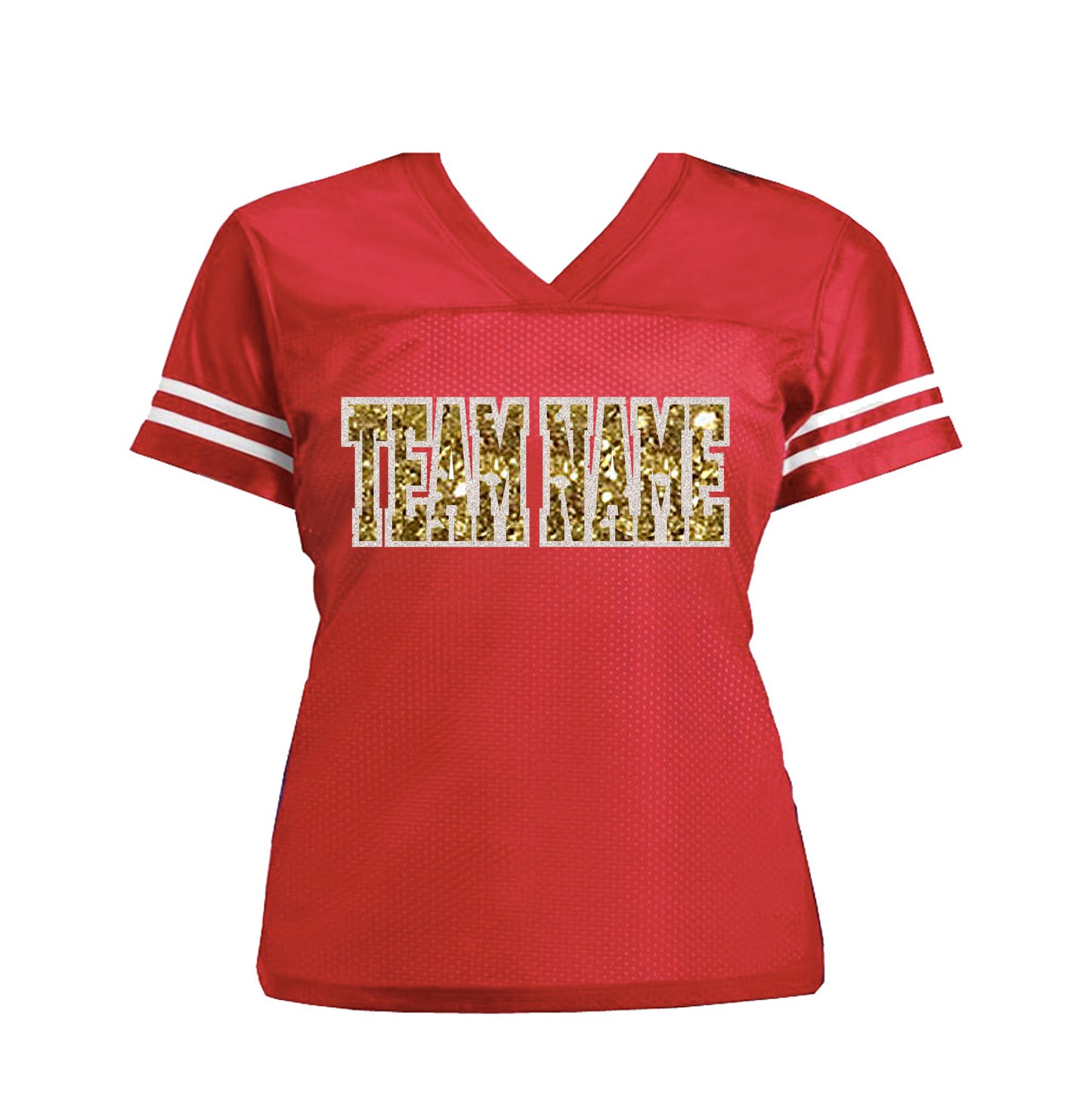 Glitter Personalized Football Jersey Shirt for Ladies and Moms