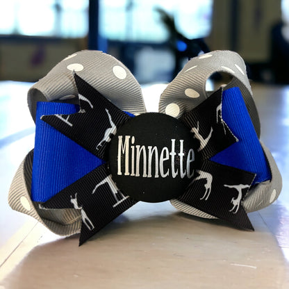 Glitter Volleyball Hair Bow in Team Colors
