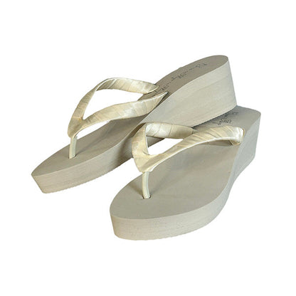 Silver Mrs Wedding Name Flip Flop Sandals