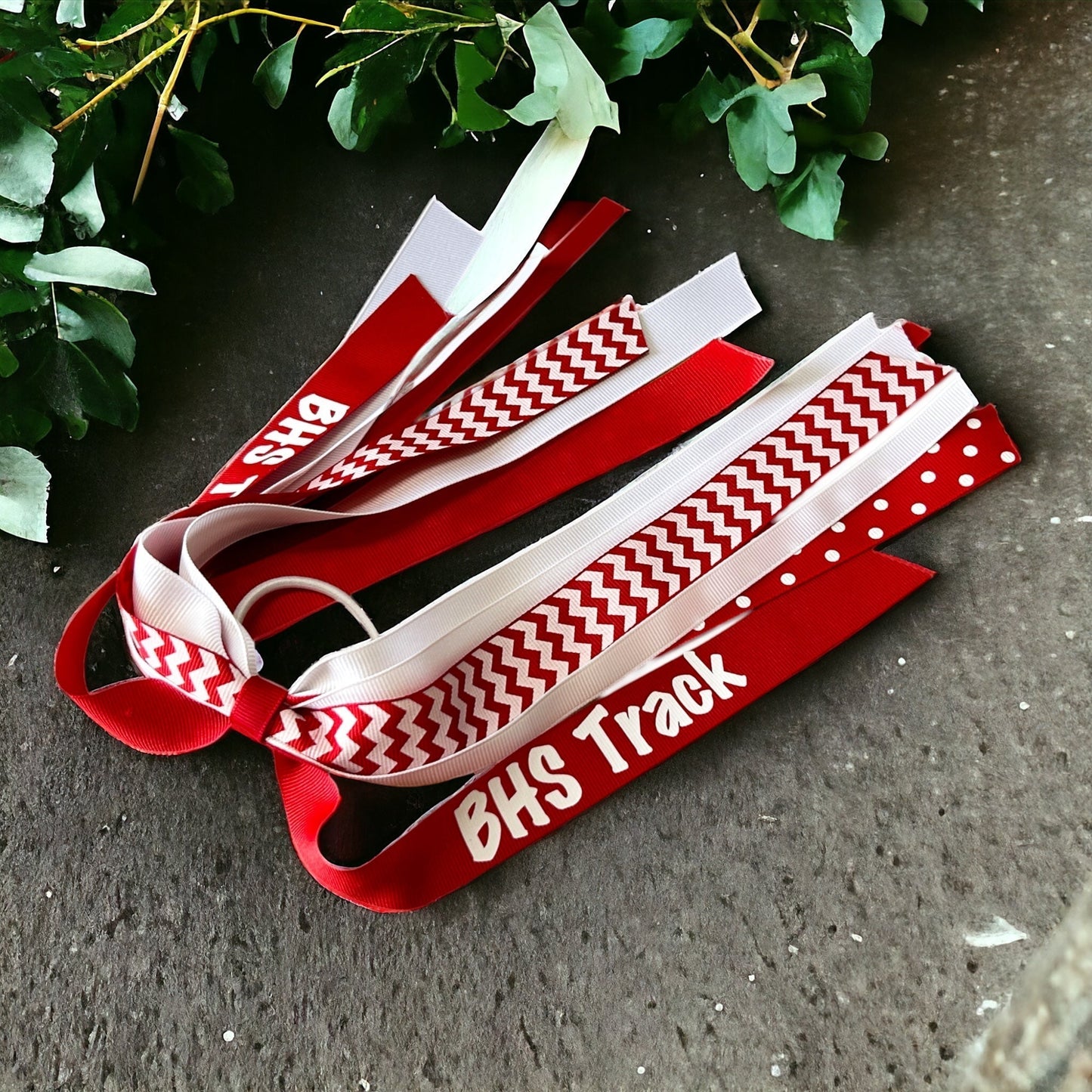 Choose your Colors Ponytail Bow,  Track & Field, Cross Country Personalized