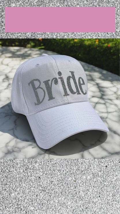 Glitter Bride Hat - Choose Sparkly Lettering Color