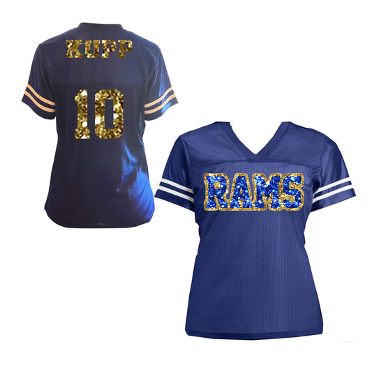 Cooper Kupp Rams Glitter Women's Football Jersey Shirt