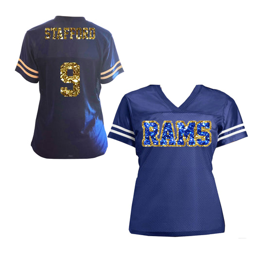 Stafford Rams Glitter Women's Football Jersey Shirt