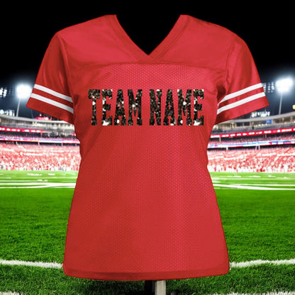 Choose your colors - Women's Glitter Football Team Jersey