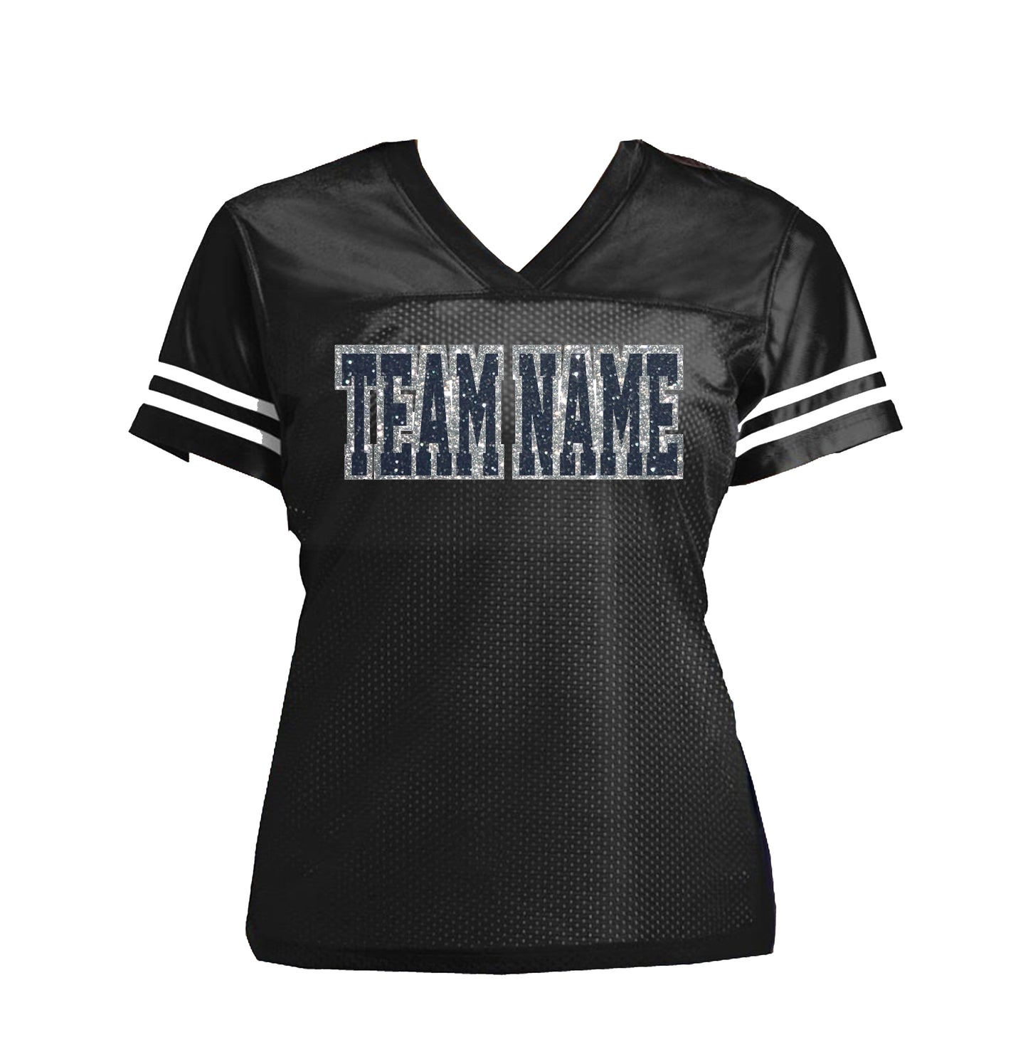 Glitter Personalized Football Jersey Shirt for Ladies and Moms