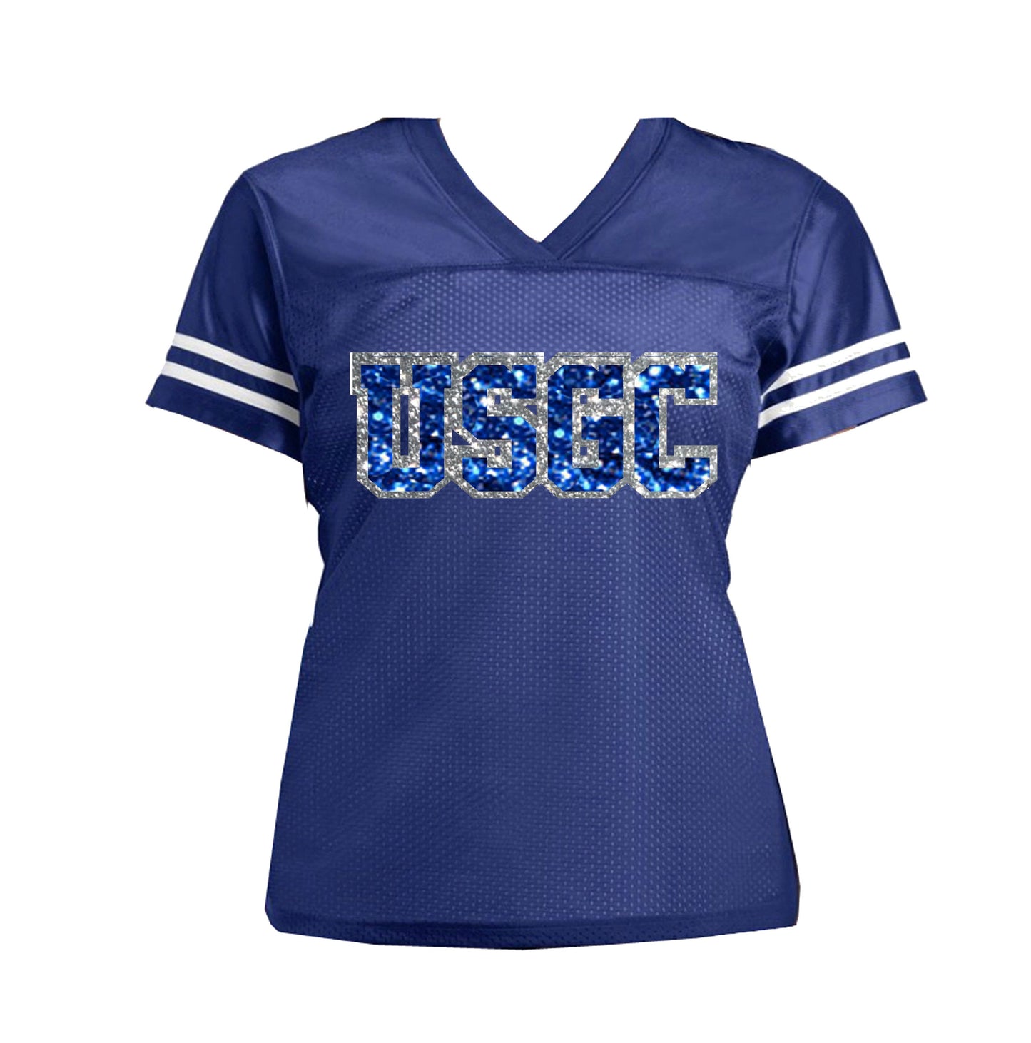 Choose Your Colors: Glittery Football Sports Jersey with Custom Team Name