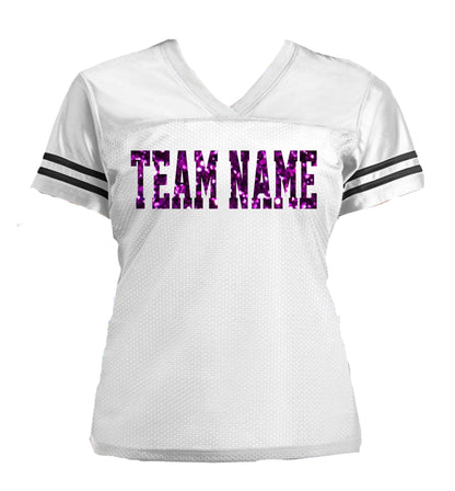 Bulldogs Glitter Team Name Football Jersey - Personalize with Your School